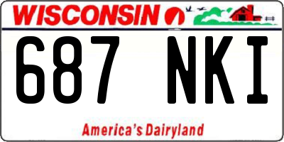WI license plate 687NKI