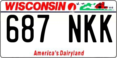 WI license plate 687NKK