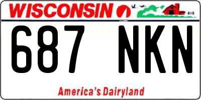 WI license plate 687NKN