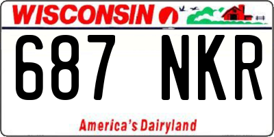WI license plate 687NKR