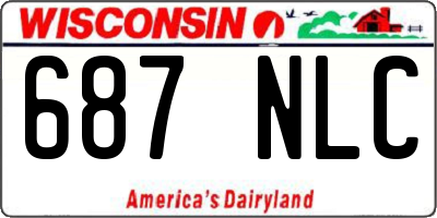 WI license plate 687NLC