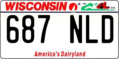 WI license plate 687NLD
