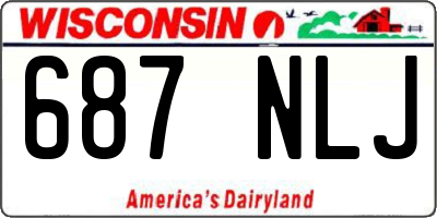 WI license plate 687NLJ