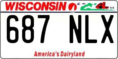 WI license plate 687NLX