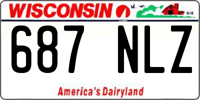 WI license plate 687NLZ