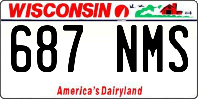 WI license plate 687NMS