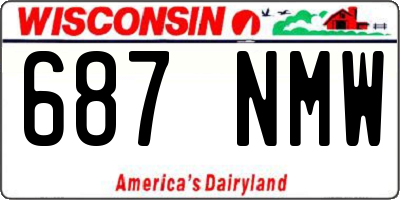 WI license plate 687NMW