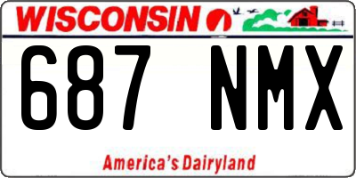 WI license plate 687NMX