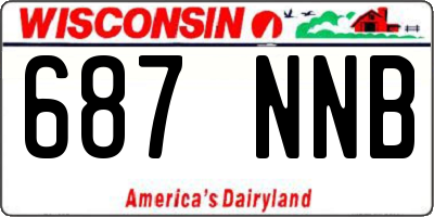 WI license plate 687NNB