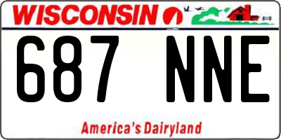 WI license plate 687NNE