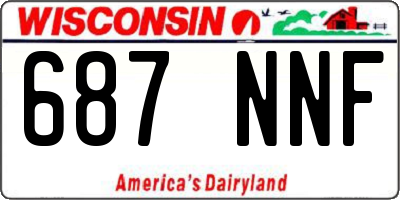 WI license plate 687NNF