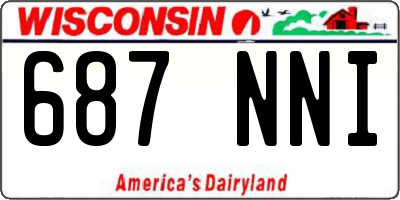 WI license plate 687NNI