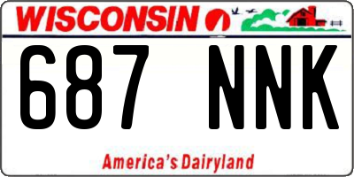 WI license plate 687NNK
