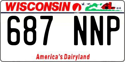 WI license plate 687NNP