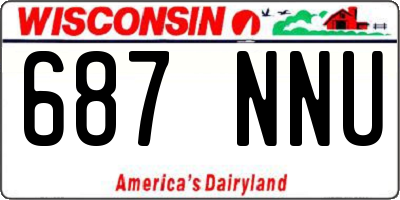 WI license plate 687NNU