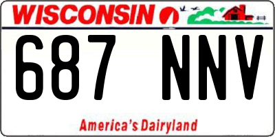 WI license plate 687NNV