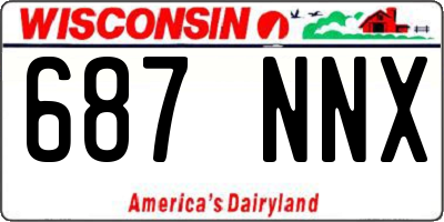 WI license plate 687NNX