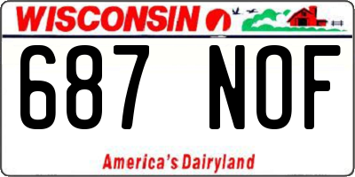 WI license plate 687NOF