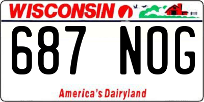 WI license plate 687NOG