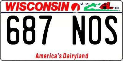 WI license plate 687NOS