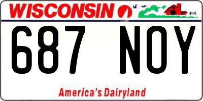 WI license plate 687NOY
