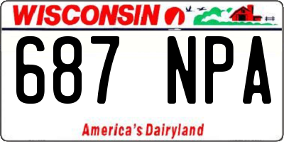 WI license plate 687NPA