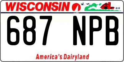 WI license plate 687NPB