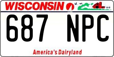 WI license plate 687NPC