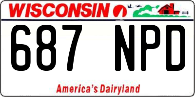 WI license plate 687NPD