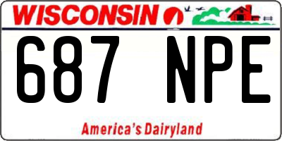 WI license plate 687NPE