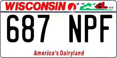 WI license plate 687NPF