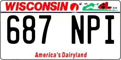 WI license plate 687NPI