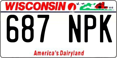 WI license plate 687NPK