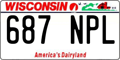WI license plate 687NPL