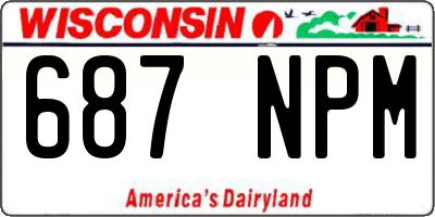 WI license plate 687NPM