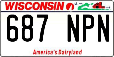 WI license plate 687NPN