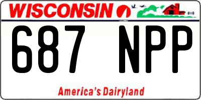 WI license plate 687NPP