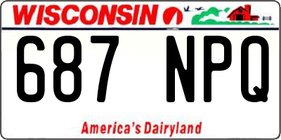 WI license plate 687NPQ
