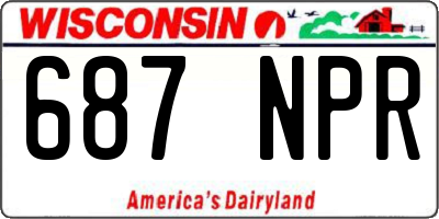 WI license plate 687NPR