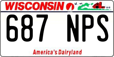 WI license plate 687NPS