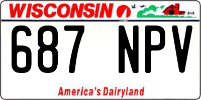 WI license plate 687NPV