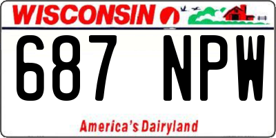 WI license plate 687NPW