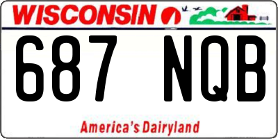 WI license plate 687NQB