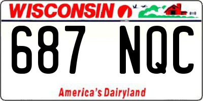 WI license plate 687NQC