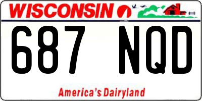 WI license plate 687NQD