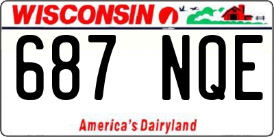 WI license plate 687NQE