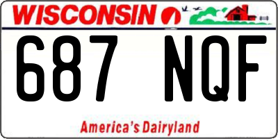 WI license plate 687NQF
