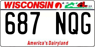 WI license plate 687NQG
