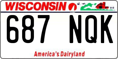 WI license plate 687NQK