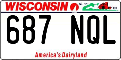 WI license plate 687NQL